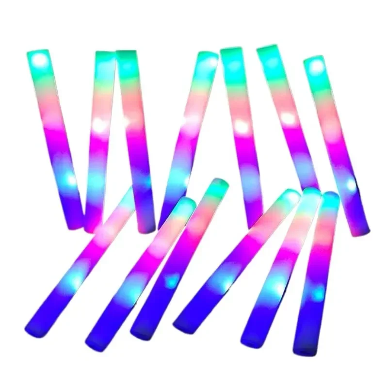 120PCS LED Foam Glow Sticks Glow in Dark Party Supplies with 3 Flashing Modes Bulk Glow Stick for Party Decorations