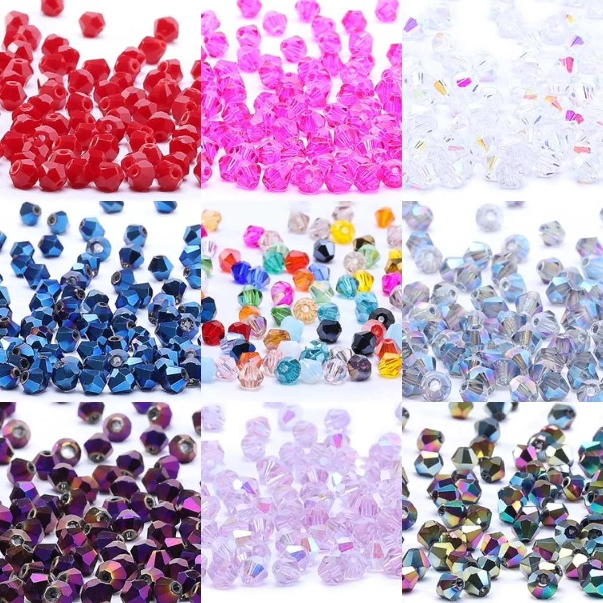 2mm 200pc Austria Crystal Bicone Beads 5301 Loose Crystal Beads Necklace Bracelet Jewelry Handmade beads for jewelry making