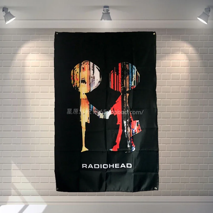 "Rock" 56X36 inches large banner retro rock band logo poster cloth painting Bar Cafes hostel home decor