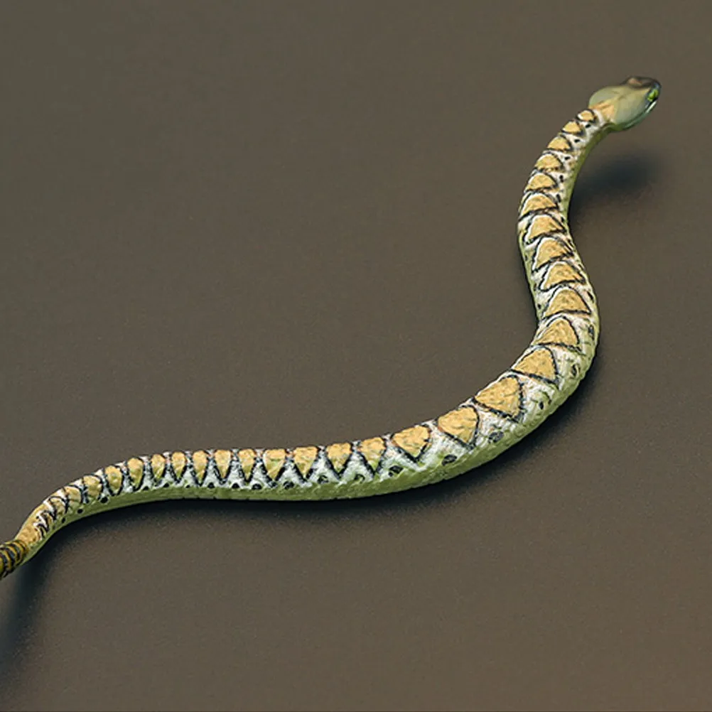 

Lifelike Flexible PVC Snake Ornament Realistic Animal Decoration for Photo Prop Prank Gift Classroom Home Office Tabletop