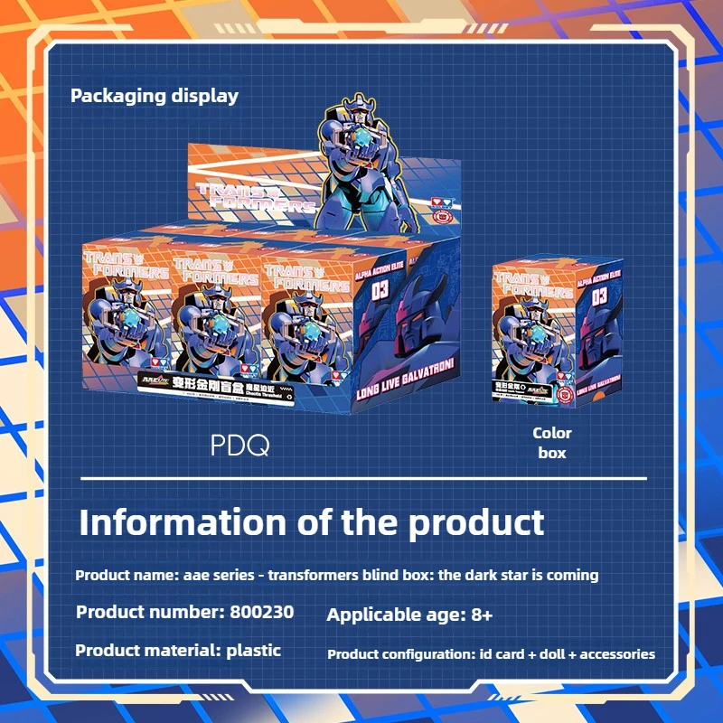 AULEDY Transformers AAE Series 3-Blindbox, hoch bewegliche Actionfigur, Galvatron Optimus Prime, Sammlerspielzeug, Weihnachtsgeschenk