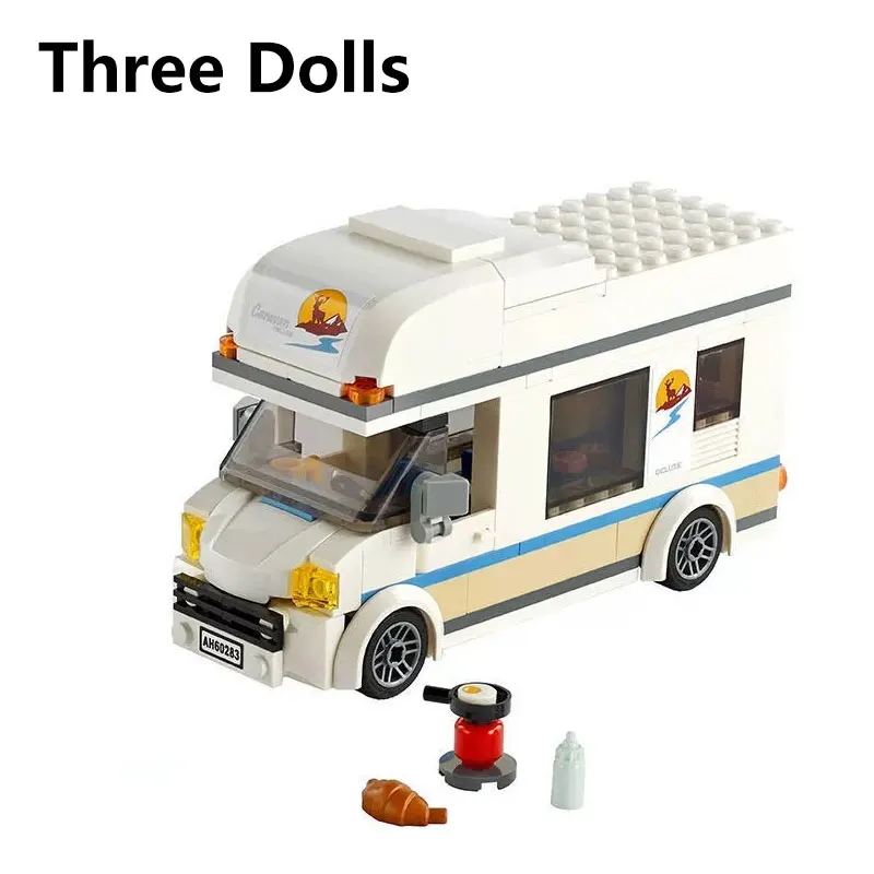 City Series Holiday-Camper-Van Compatible 60283 Building Blocks Bricks Education Assembly Toys for Child Birthday Christmas Gift