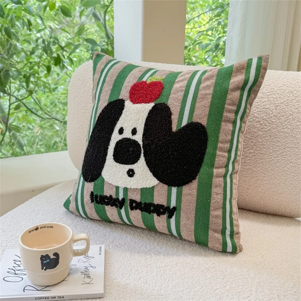 Creative Washable Cream Style Pillow Cover Square Comfortable Pillow Case Towel Embroidery Soft Pillow Shell Bedroom