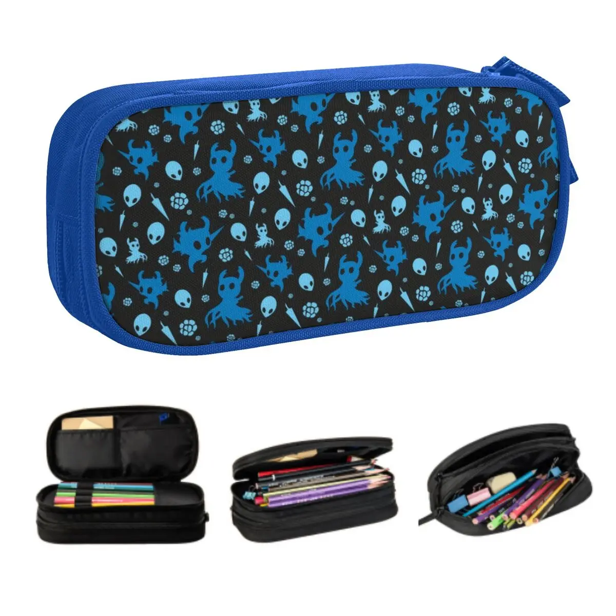 Estuches de lápices personalizados con diseño de inundación salvavidas de caballero hueco para niña y niño, caja de lápices para videojuegos de aventura de gran capacidad, papelería