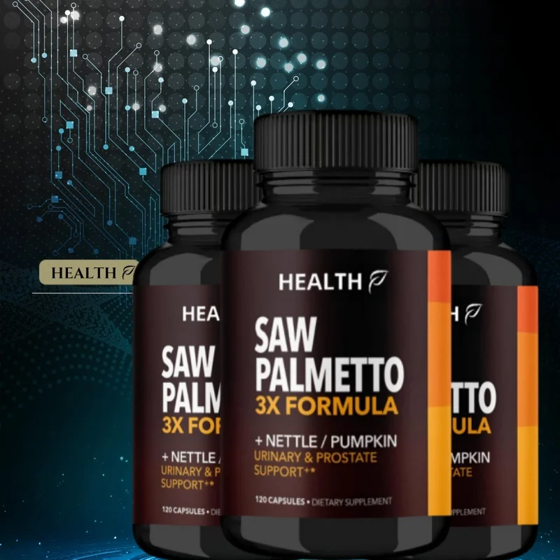 Hot selling Saw Palmetto Supplement | Potent 3X Formula with Stinging Nettle + Pumpkin Seed Extract | DHT Blocker Urinary Health