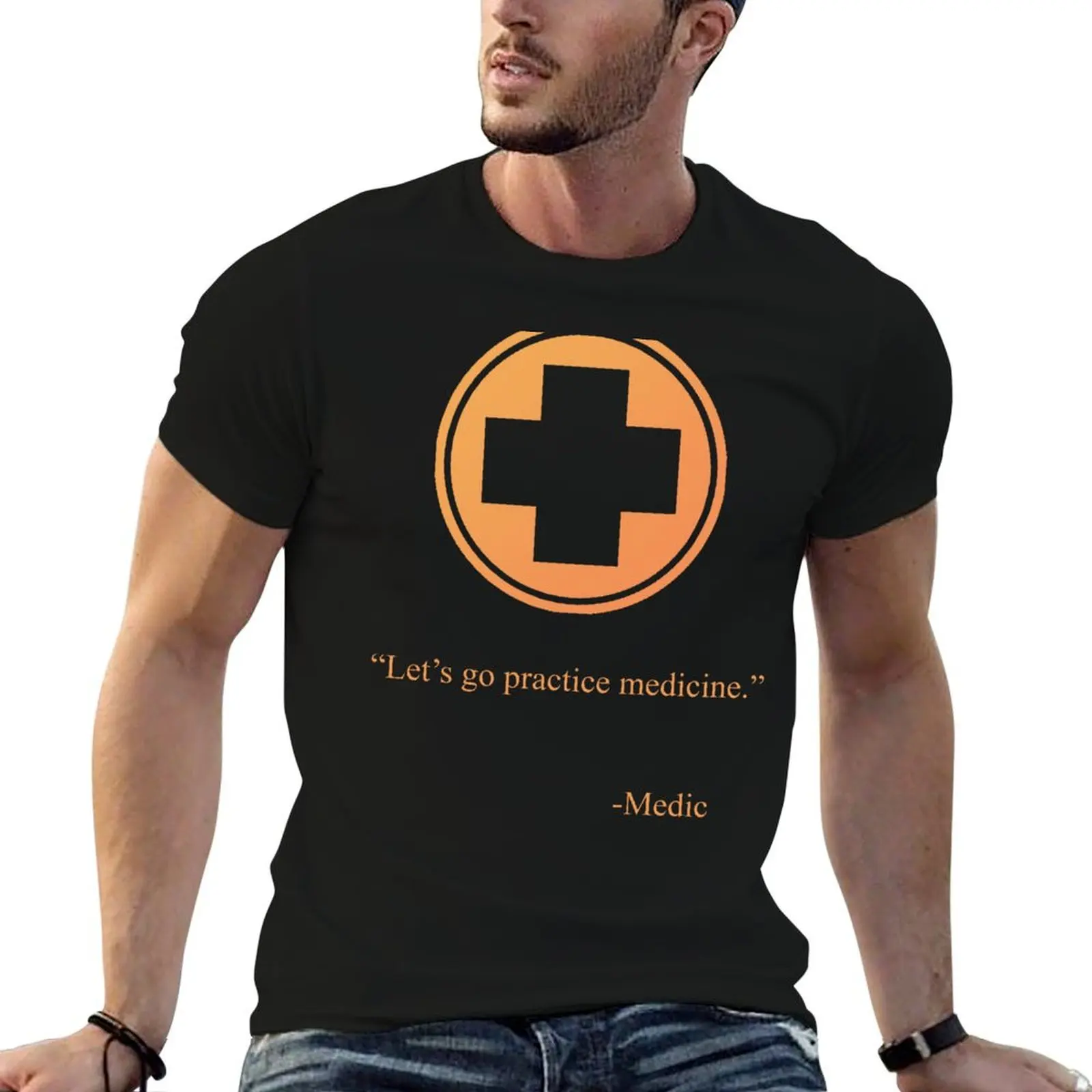 

TF2 Medic Emblem T-Shirt man tshirt cotton t shirt man T-Shirt
