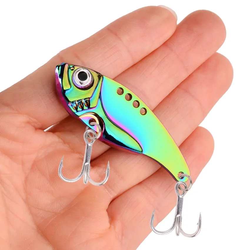 3Pcs 3D Metal Cicada Vib Fishing Lures 3g 7g 10g 15g 20g Vibrations Spoon Lure Hard Bait Bass Isca Crankbait Wobbler Spinner