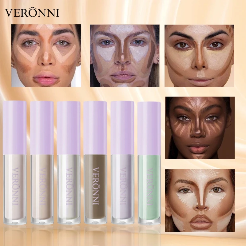 Crema correctora de contorno líquido, maquillaje impermeable, hidratante, cubierta duradera, acné, ojeras, base, cosmética facial, 6 colores