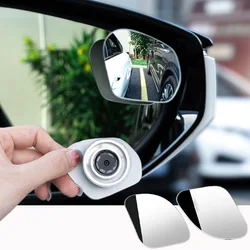 2Pcs Suction Cup Blind Spot Mirror for Car 360-Degree Parking Auxiliary Convex Mirror HD Wide Angle Rearview