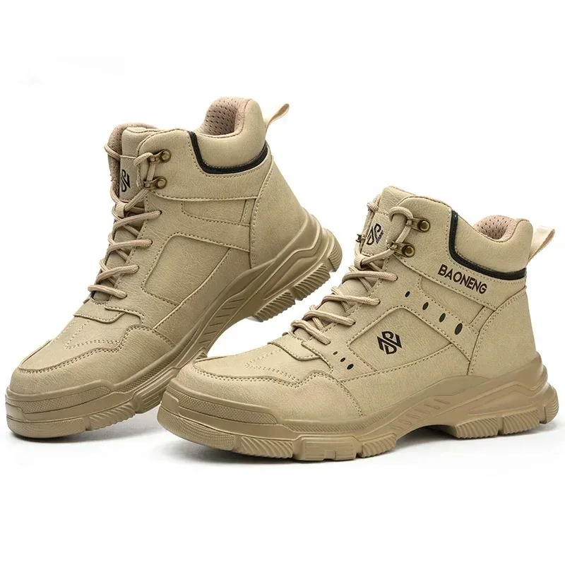 High Top Safety Protective Steel Work Toe Boots Safety Shoes Men Autumn&Winter Safety Boots Anti-puncture Work Shoes