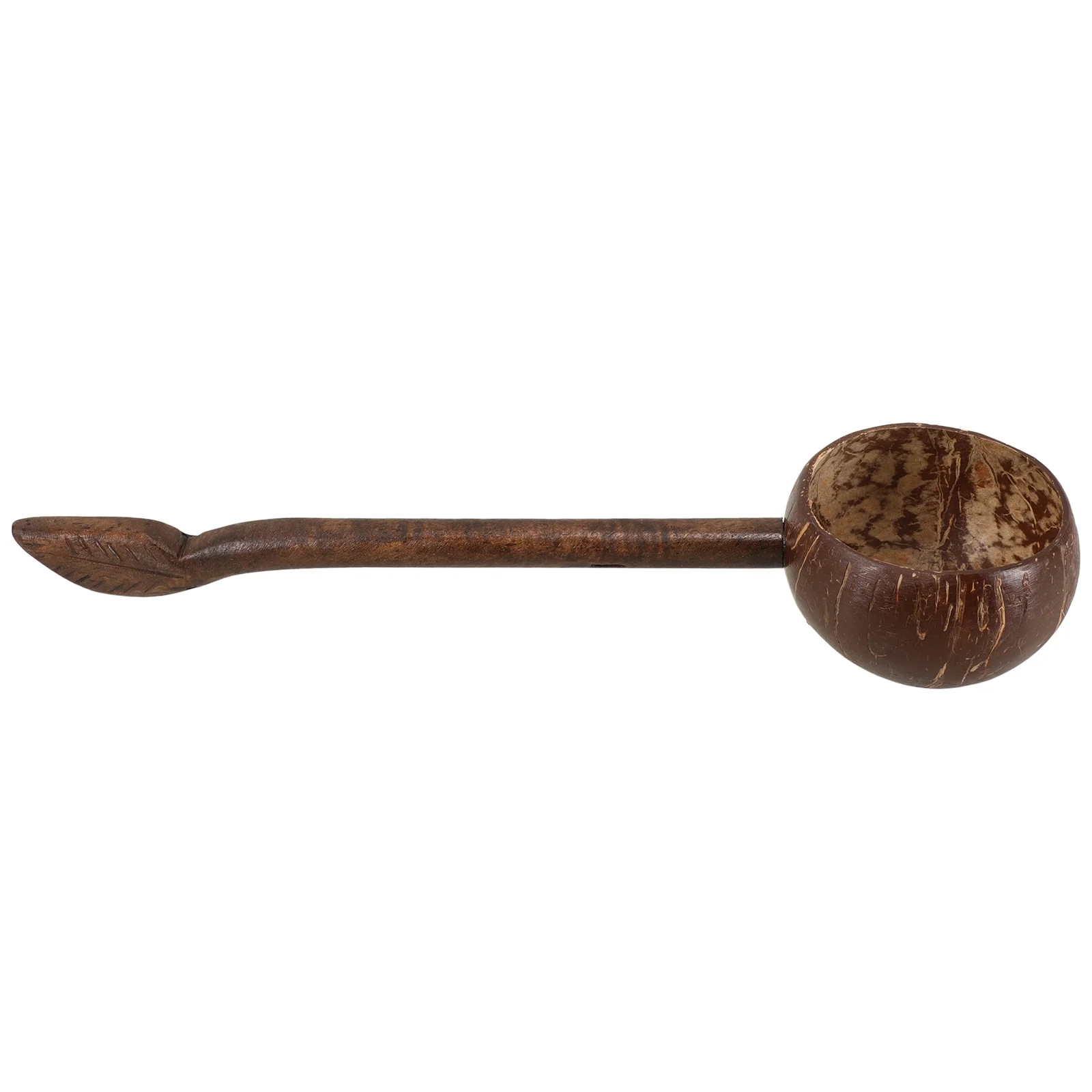 Coconuts Shell Ladle with Wood Handle Multi-Functional Spoon for Bath Coconuts Ladle Long Handle Water Soup Ladle Scoop Water Sp