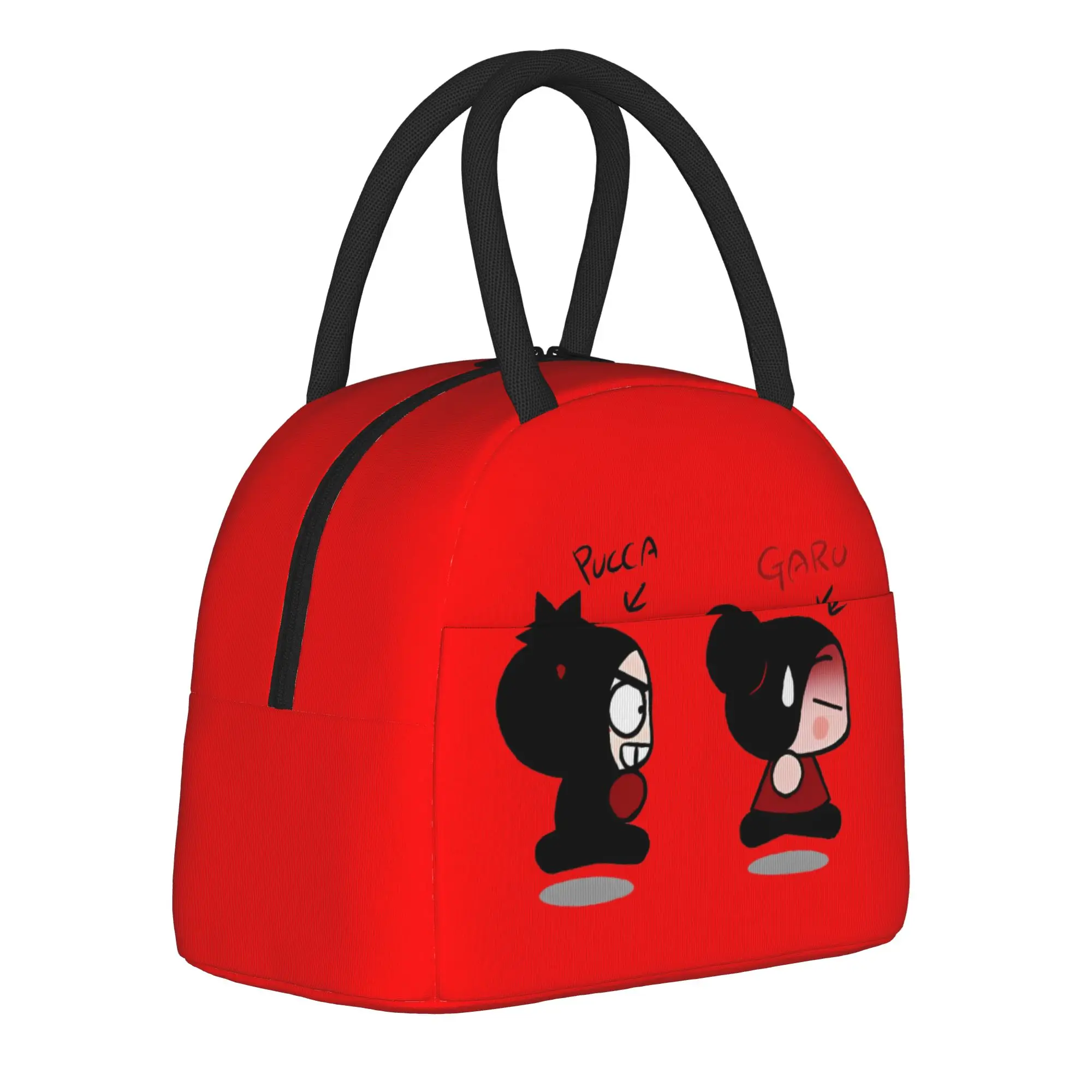 Pucca And Garu Insulated Lunch Bags Portable  Meal Container Thermal Bag Lunch Box Tote School  Travel Food Storage Bags