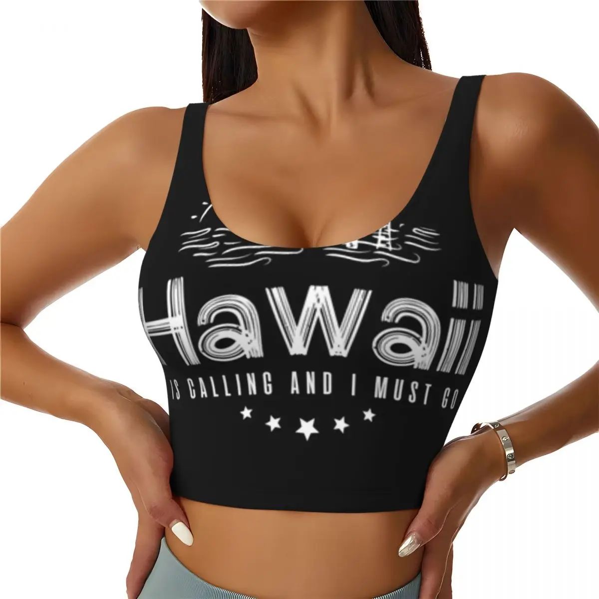 Running Vest Women Hawaii Is Calling And I Must Go Weight Lifting High Support Sports Bra Top