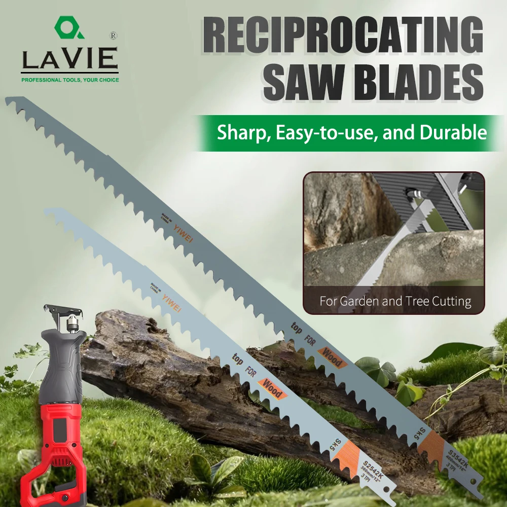 

LAVIE 1pc Reciprocating Jig Saw Blades S3542 S2542 Saw Blade For Cutting Wood Metal Renovator Power Tools Accessories