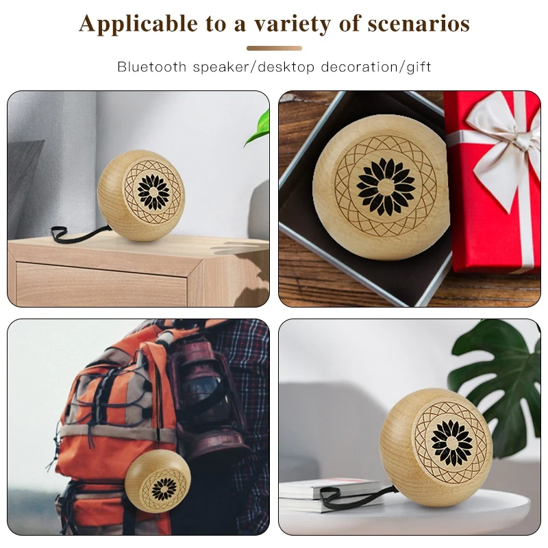 Haut-parleur Bluetooth sans fil portable, motif sculpté exquis, sports de plein air