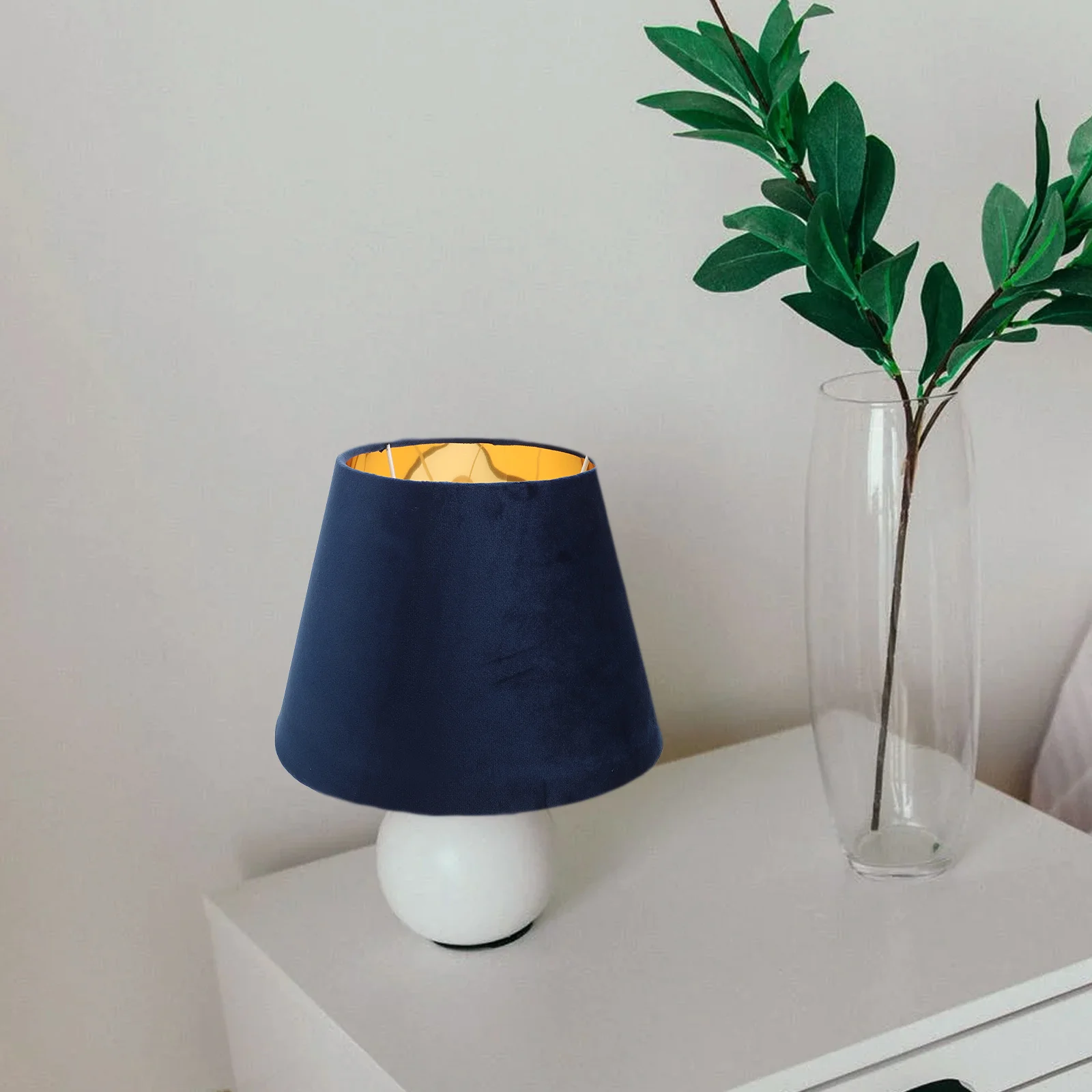 

1pc Gold Lined Lampshade High-Quality Cloth Durable Lightweight For Bedroom Floor Wall Table Lamp Decor Lighting Accessory Home