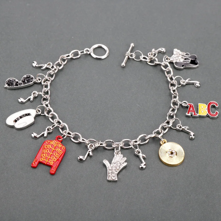 New Arrival Michael Jackson Music Charm Bracelet BAD Necklace Infinity Bracelet Love Trendy Singer Bracelets For Fans Gifts