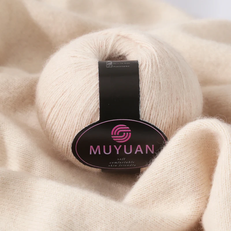 Authentic cashmere thread handmade woven medium coarse worsted 100% pure cashmere sweater scarf thread machine woven yarn ball