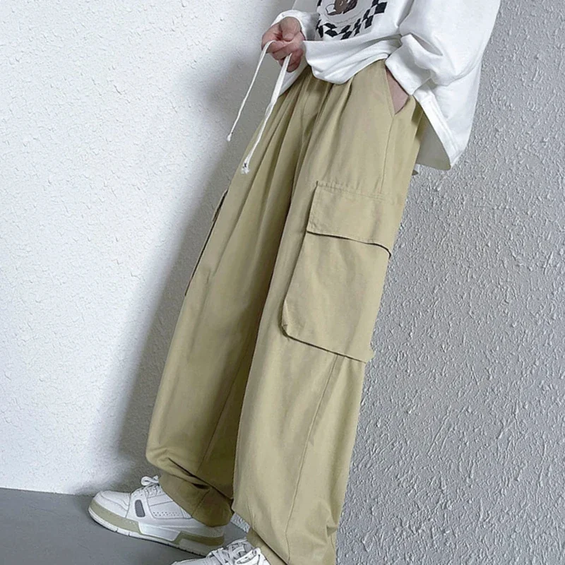 2023 Men's Overalls South Korean Fashion Jogging Pants Loose Pants Multi Pockets Japanese Hip-hop Simple Casual Pants Men