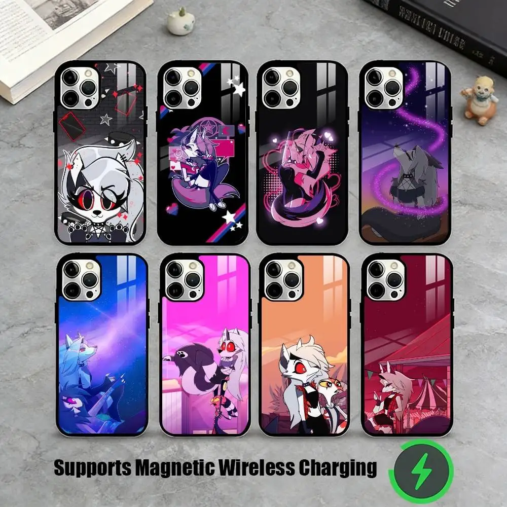 D-Dark Animated Helluva Boss Loona  Phone Case For iPhone17,16,15,14,13,12,11 Plus,Pro Allows magnetic wireless charging