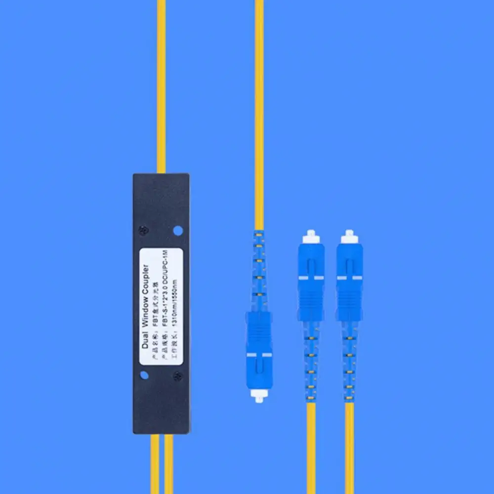 2m Ftth SC UPC 1X2 PLC Singlemode Fiber Optical Splitter FBT Optical Coupler 1X2 Fiber Optical Splitter