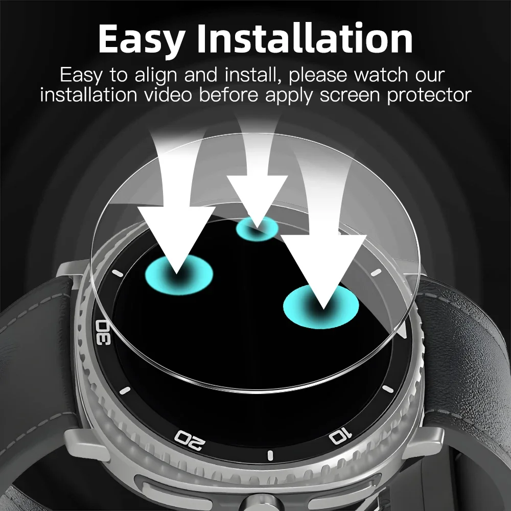 

Accessories Screen Protector Glass Ultra-HD Anti-scratch Film 9H Tempered Glass TMO For Samsung Galaxy Watch 8 Classic 40mm 44mm