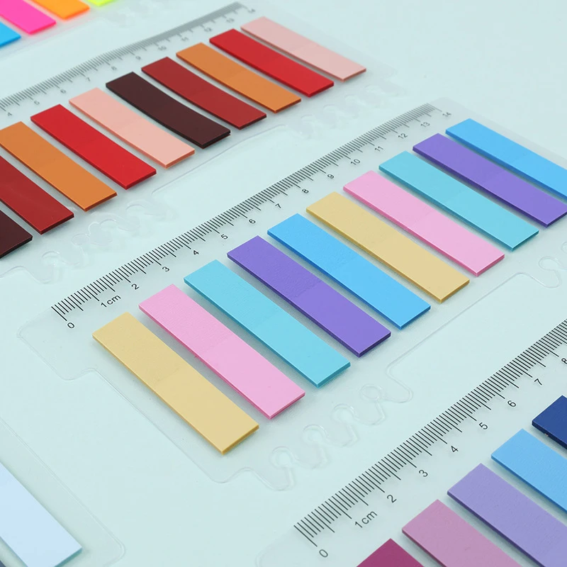 200 قطعة/المجموعة مؤشر شفاف ملاحظة ورقة مكتب اللوازم المدرسية القرطاسية الصغيرة مستطيل الفلورسنت ملصق قطاع ملاحظات لاصقة