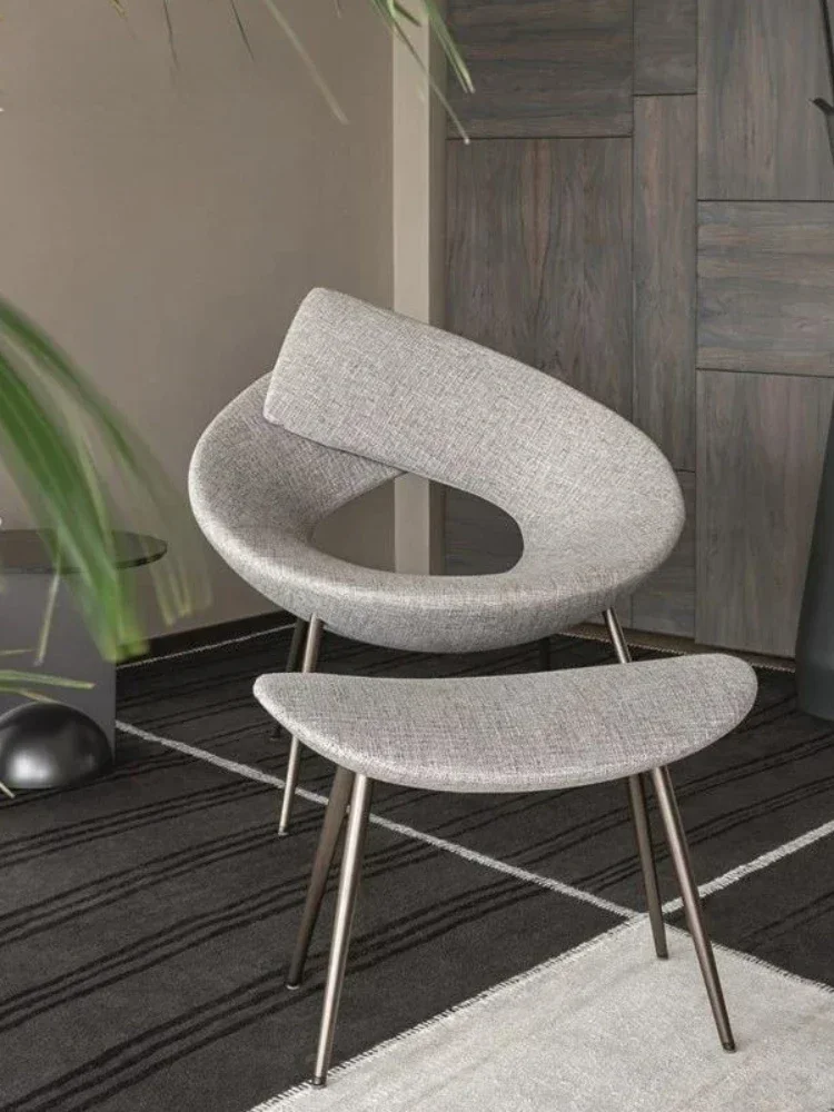 Modern Minimalist Designer Circular Chair Hotel Villa Living Room FRP Special-Shaped Single Sofa Leisure Chair