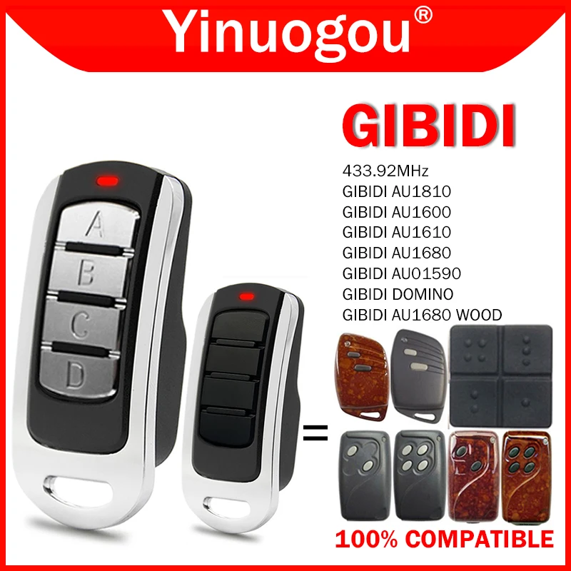 GIBIDI AU1600 AU1610 AU1680 AU1810 AU01590 Garage Door Remote Control Duplicator 433MHz GIBIDI AU1680 WOOD DOMINO Remote Control