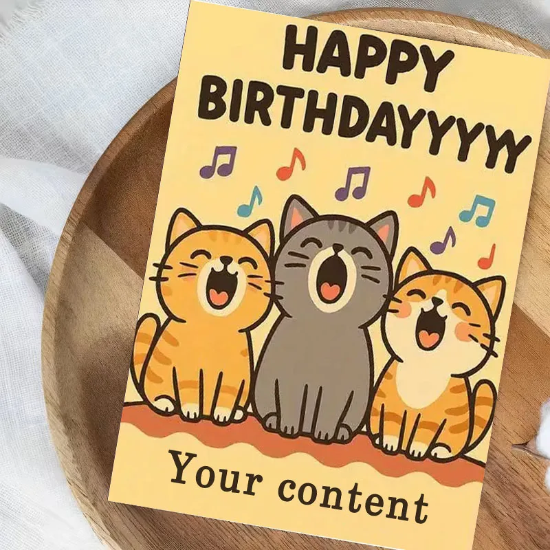 2/4/8 pezzi Carte con nome e compleanno personalizzate (per compleanni, battesimi, inviti per feste)