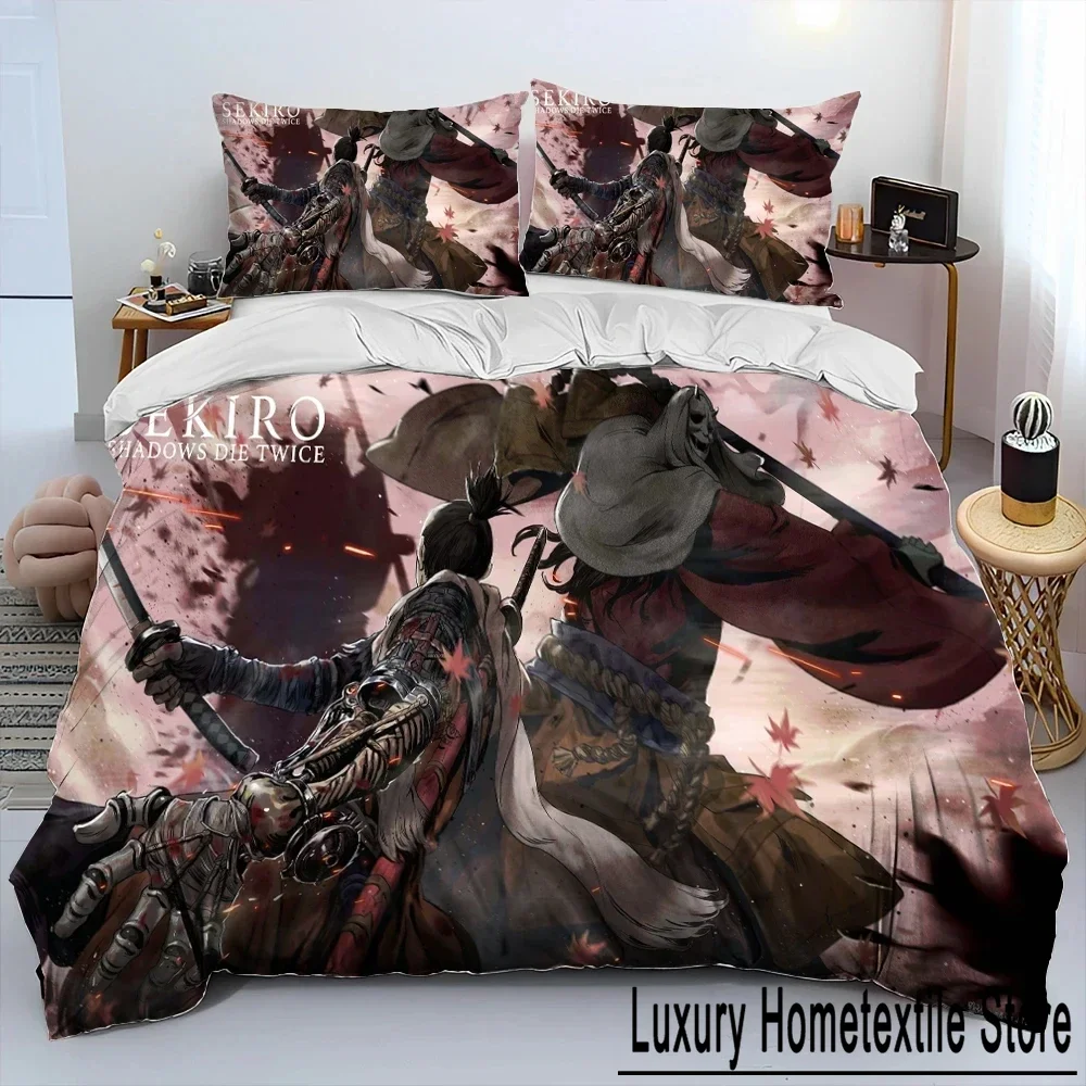 3D Print S-Sekiro Shadows Die Twice Game Bedding Set Duvet Cover Bed Set Quilt Cover Pillowcase Comforter king Queen Size