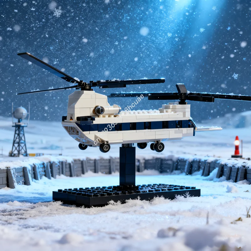 

264pcs MOC DamoB s NASA Boeing Vertol CH Chinook Model Building blocks Christmas gifts Architecture DIY toys creative Brick Kids