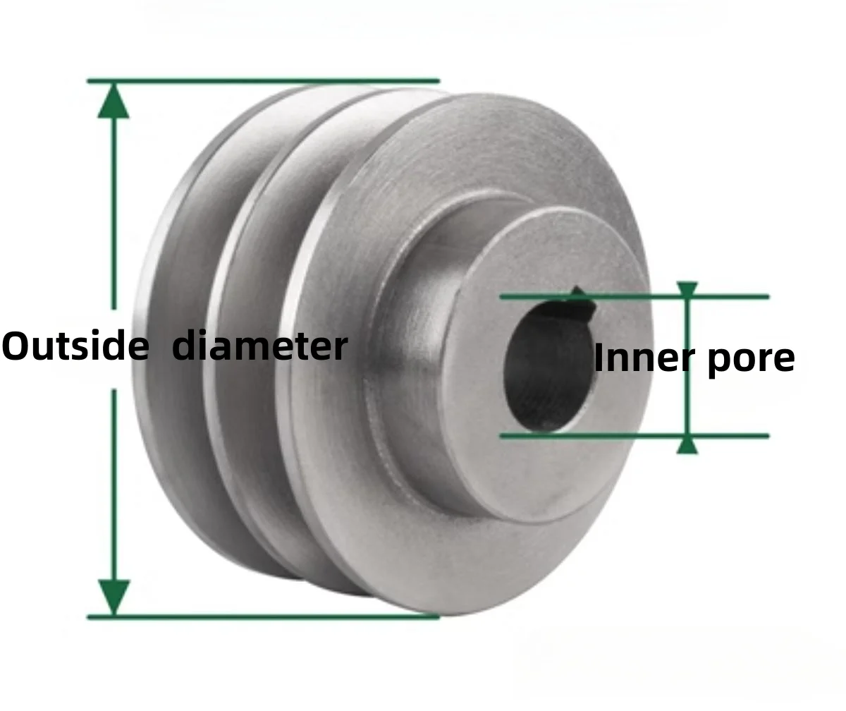 1 Stuks Buitendiameter: 70Mm Riemschijf Dubbele Groef 2a Hoofd Gietijzeren Buitenmotor Katrol Diesel Generator V-Riem Katrol