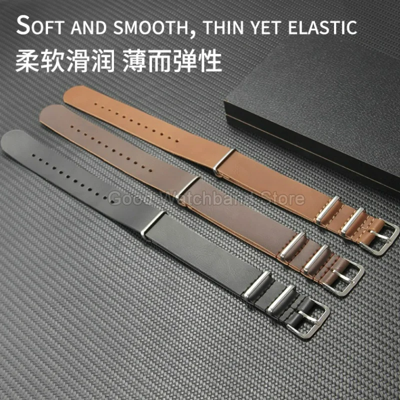 PU Leather Watch Strap Mild Skin-Friendly Waterproof 18 20 22mm for DW Casio IWC Breitling Citizen CK Universal Straight Lug