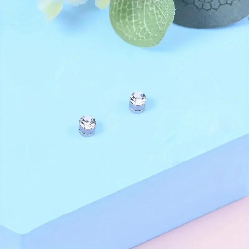 1/4pairs Magnetic Nose Stud No Piercing, Punk Vintage Style Fake Nose Ring, Women's Fashion Jewelry Set, Ear Clip, Non Piercing view 3