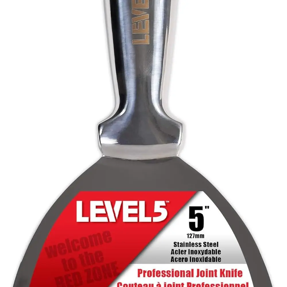 

5-дюймовый шарнирный нож из нержавеющей стали — | Лезвие для шпаклевки профессионального класса, полированный цельнометалл премиум-класса, прецизионный штемпельный край, эргономичный