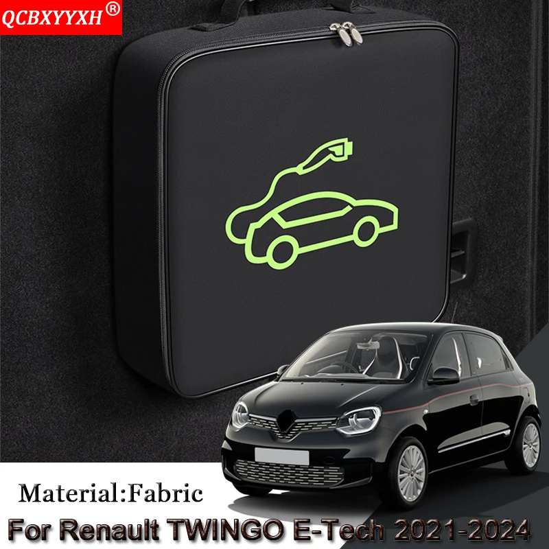 

EV Car Charging Cable Storage Carry Bag For Renault TWINGO E-Tech 2021-2023 2024 Charger Plugs Sockets Waterproof Fire Retardant