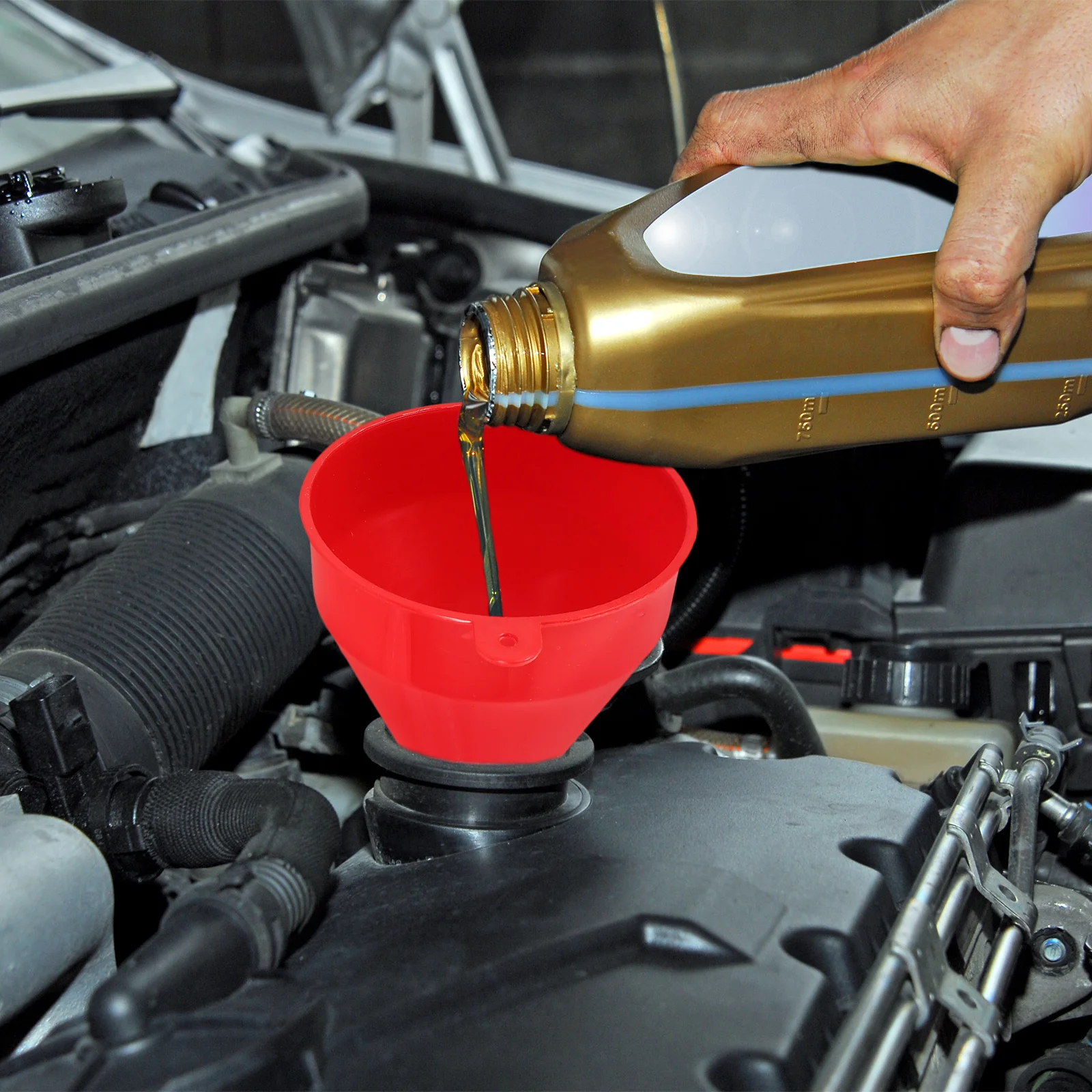 

1pcs Extended Spout Plastic Fuel Funnel For Long Neck Funnel Automotive Transmission Fluid Gas Water Use