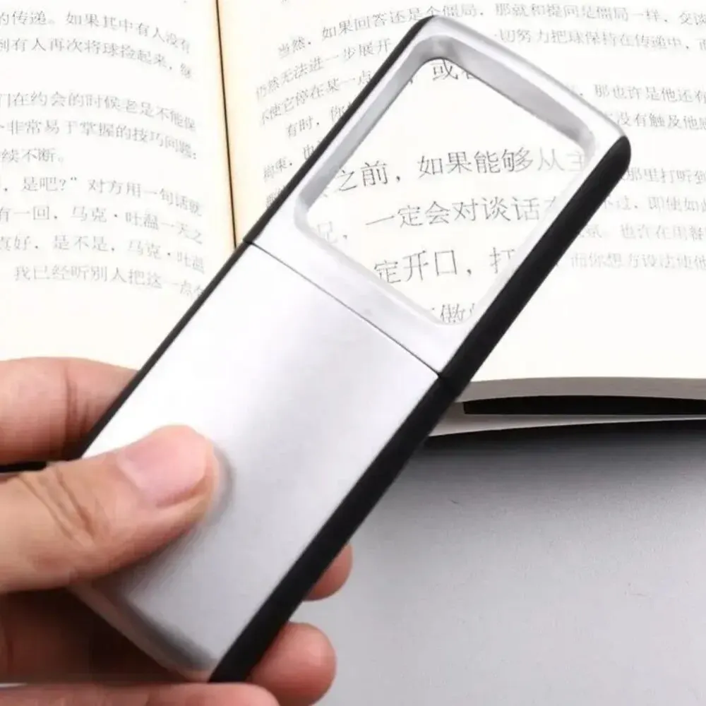 Portable LED Magnifier Mini Night Light Lighting Jeweler Microscope Newspaper Book Reading Magnifier