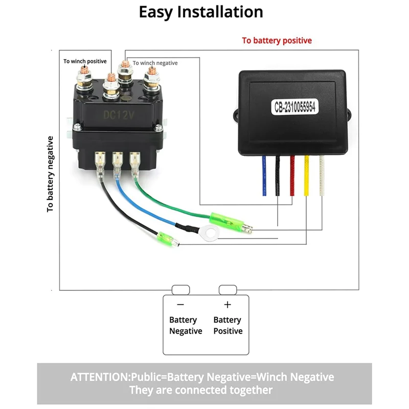 

Compact Wireless Remote Control Winch Kit Waterproof, Plastic+Metal Solenoid Relay Contactor+ 2Pcs Wireless Winch Remote Control