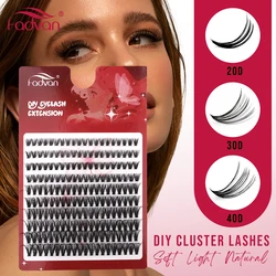 Fadvan DIY Cluster Lashes Mixed Tray Individual Lashes Volume Eye Lashes Soft Natural Lashes Mink Lash Cluster False Eyelashes