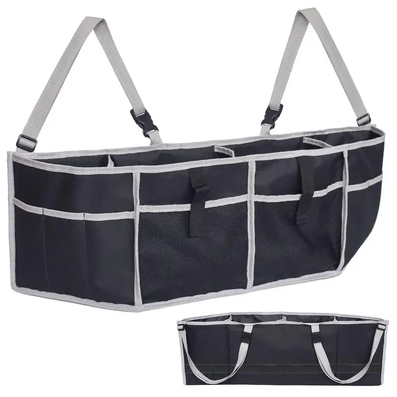 Behind Seat Car Organizer Car Backseat Storage Bag Back Of Seat Organizer For Snacks Children's Toys Water Bottles Drinks