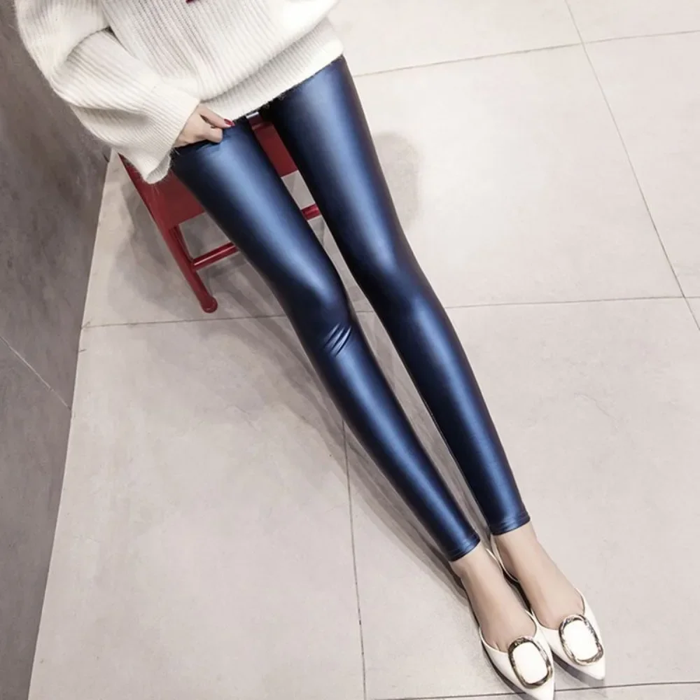 Skinny PU หนัง Faux,กางเกงหนังผู้หญิง,ที่มองไม่เห็นเปิด Crotch กลางแจ้ง Sex Leggings,Exoticism เอวสูง Hotpants,คลับ