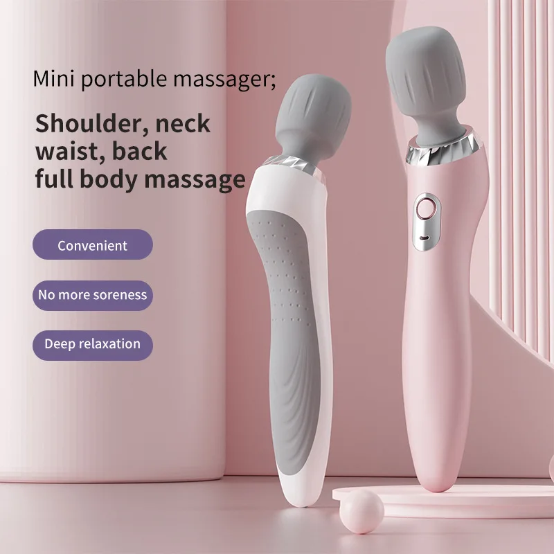 Mini Wireless Hand‑Held Vibration Massager Rechargeable Electric Massage Wand for Neck & Shoulder Muscle Comfort