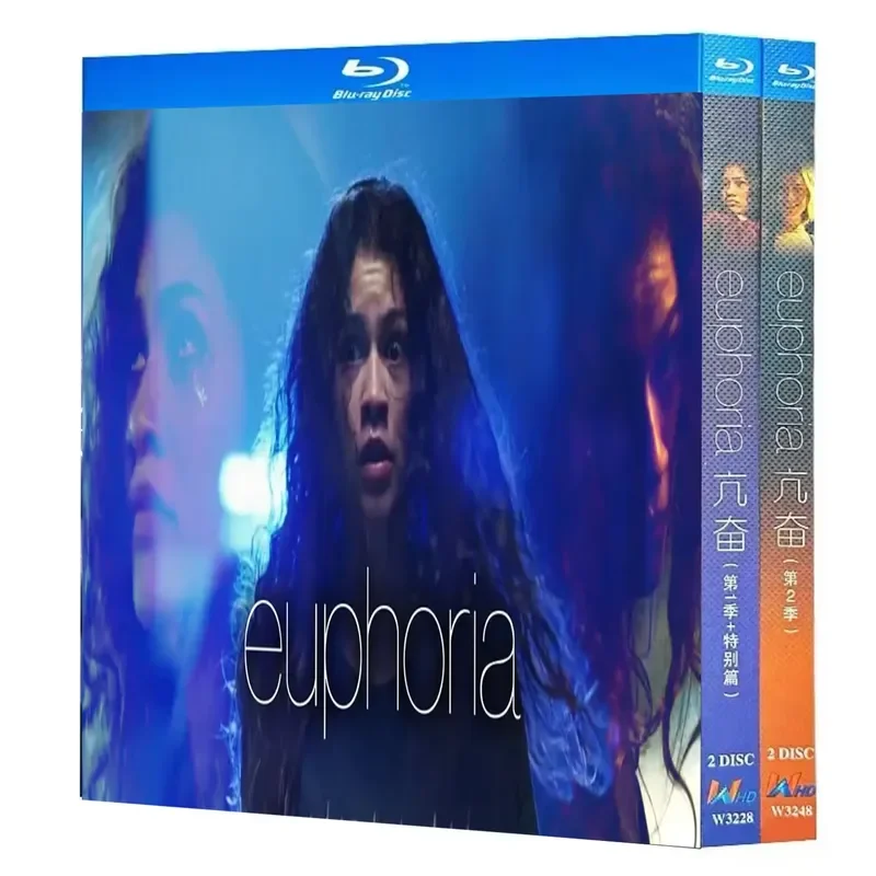 Série TV Euphoria Saisons 1-2, coffret 4 disques toutes régions, nouveau coffret Blu-ray haute définition BD