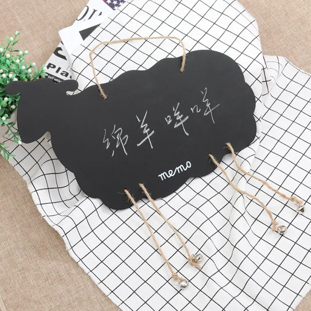 

2 шт. милых деревянных мини-досок в форме овечек для ежедневных напоминаний, свадебной гостевой книги, подвесной доски для сообщений, декоративной таблички