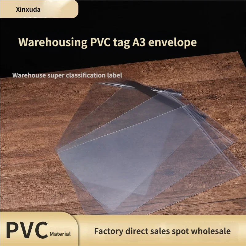 Etiquetas Colgantes de PVC A3, Etiquetas de Precio para Almacén, Bolsa para Documentos, Tablero de Información, Porta Anuncios
