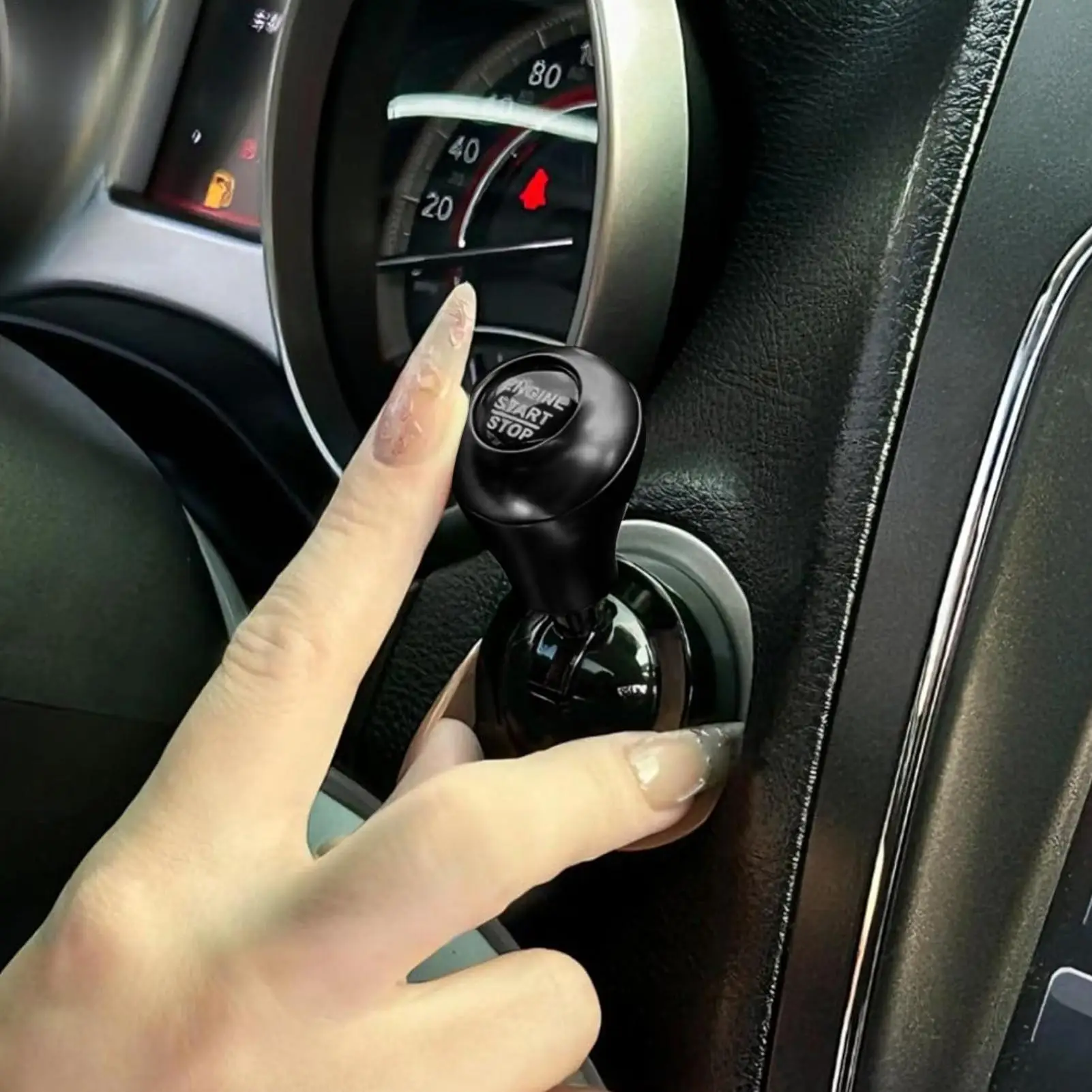 

For SUV Car Start Button Aluminum Alloy Strong Adhesive Universal Decoration Push Start Button Joystick For SUV RV Sedan Truck