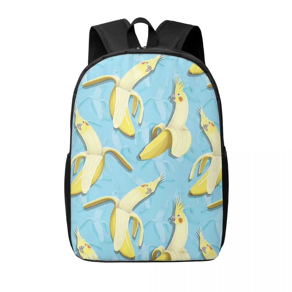 

Cockatiel Banana Pattern Woman Backpacks Boys Girls Bookbag Children School Bags Portability Travel Rucksack Shoulder Bag