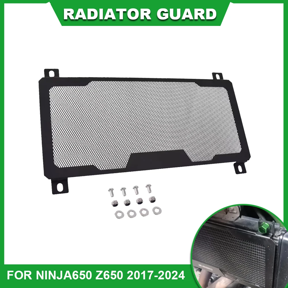 For Ninja 650 2024 Z 650 Motorcycle CNC Radiator Grille Guard Cover For Z650 2017 2018-2022 2023 Ninja650 Cooler Grill Protector